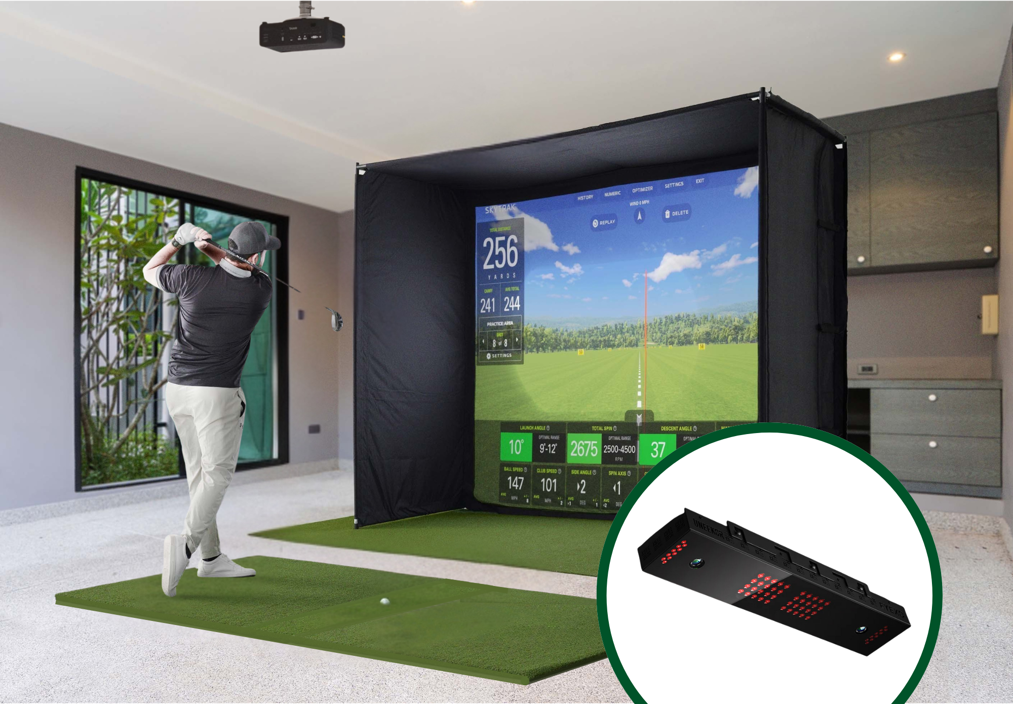 Simulator Package 12' 4K (Overhead Launch Monitor)