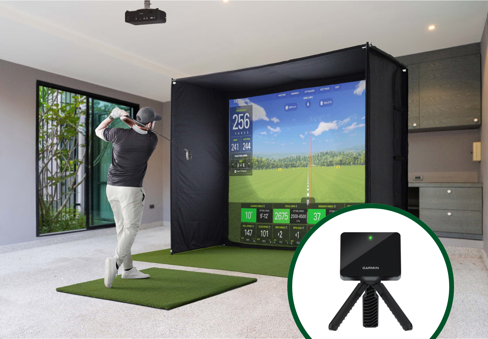 Simulator Package 12' HD (Floor Launch Monitor)