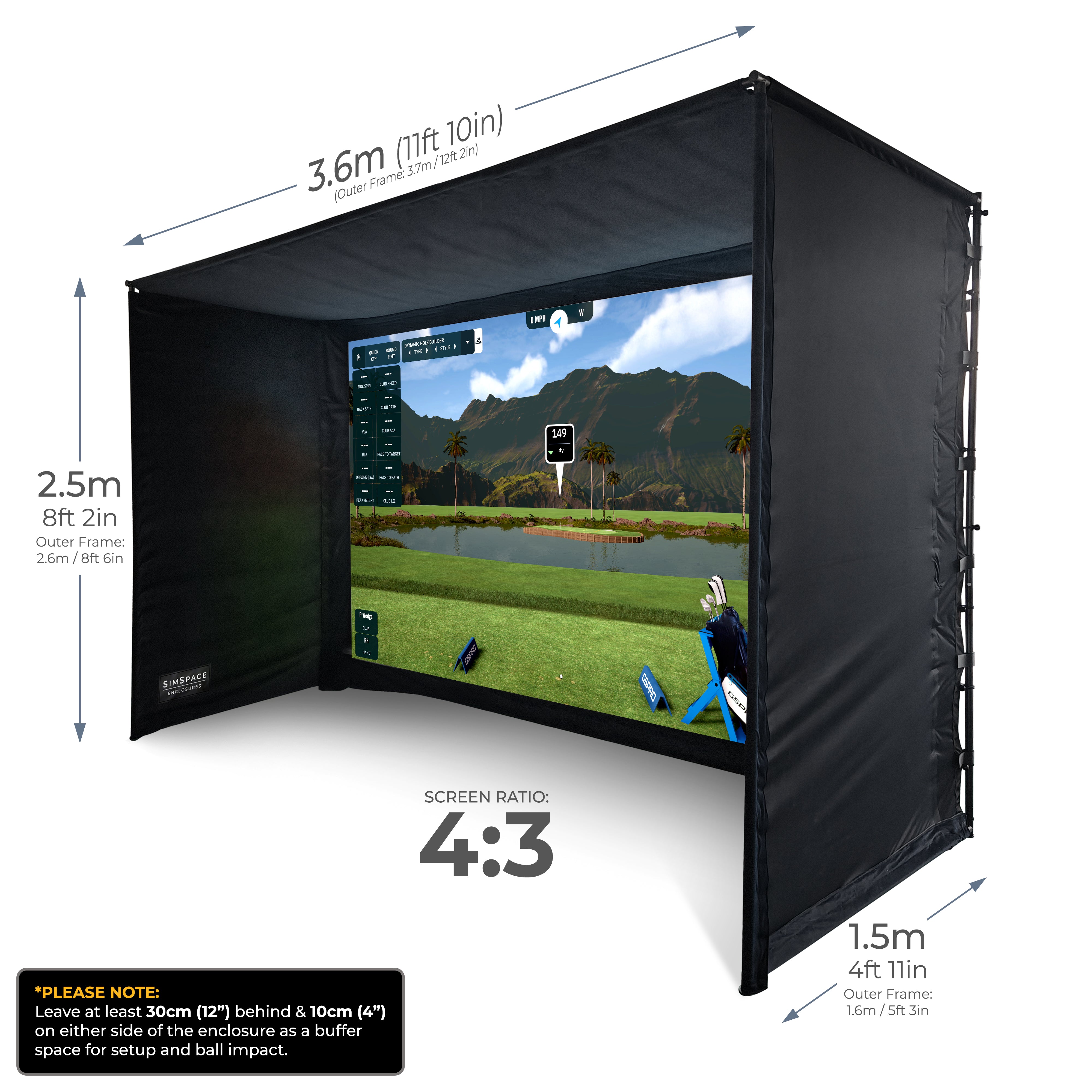 SkyTrak+ Studio 12' Package