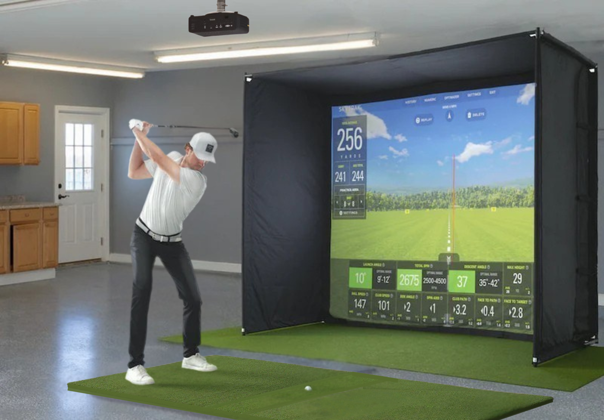 Simulator Package 10' 4K (Overhead Launch Monitor)