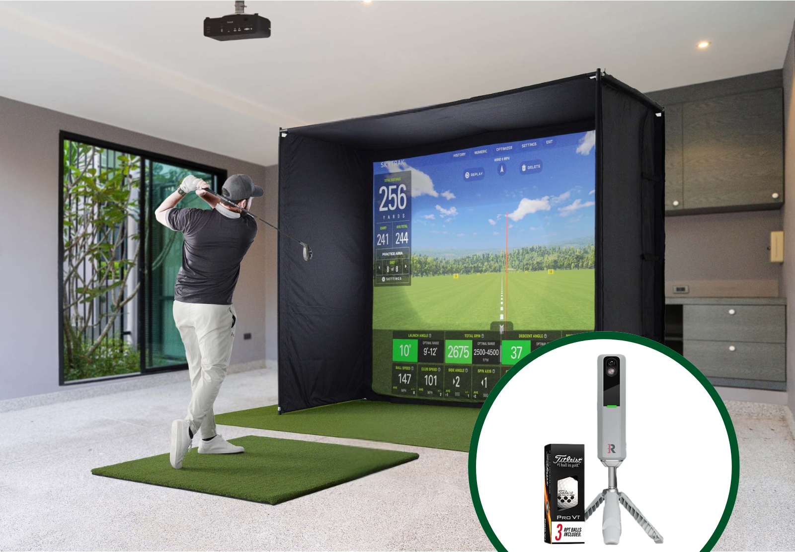 Simulator Package 12' HD (Floor Launch Monitor)