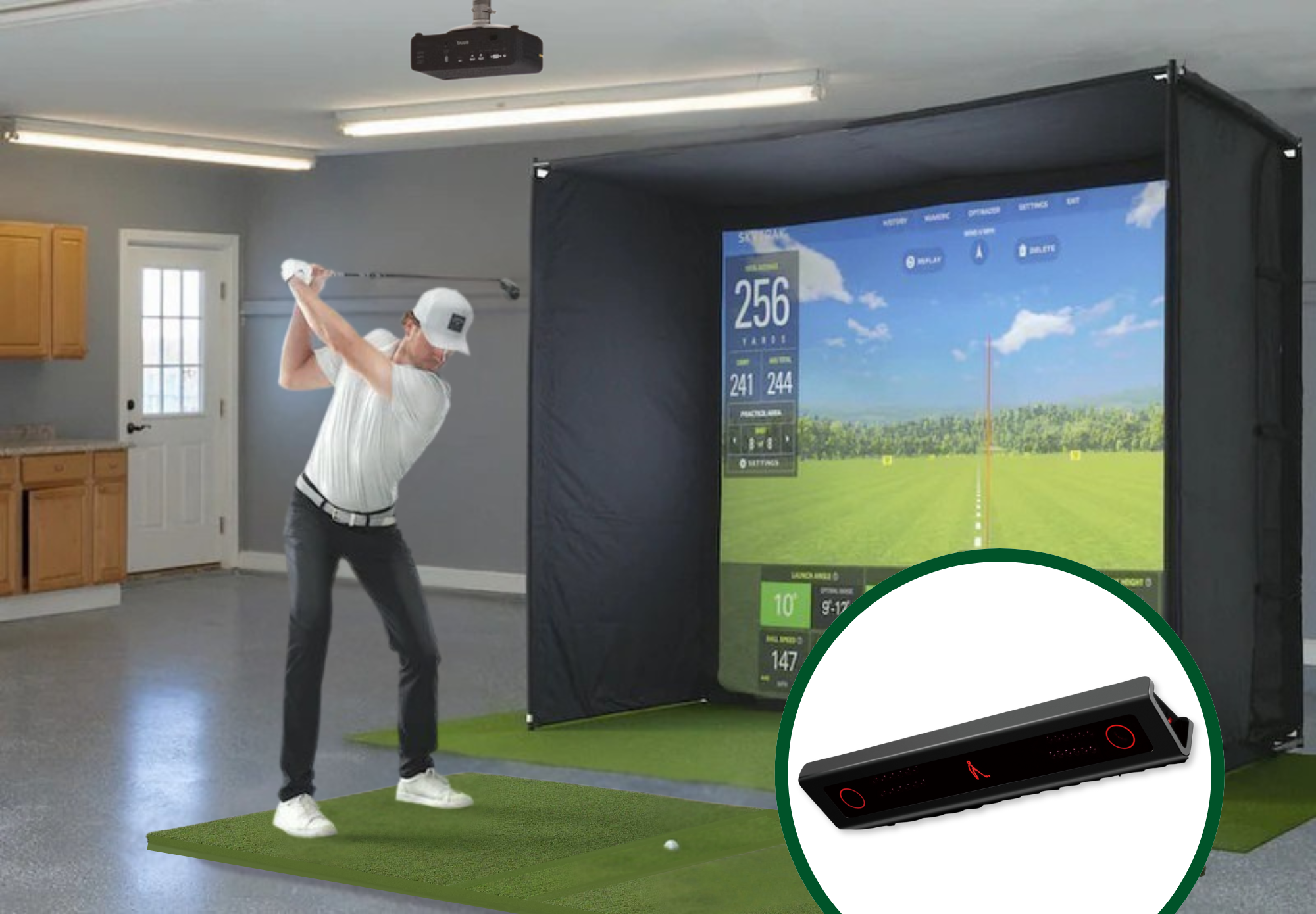 Simulator Package 10' 4K (Overhead Launch Monitor)