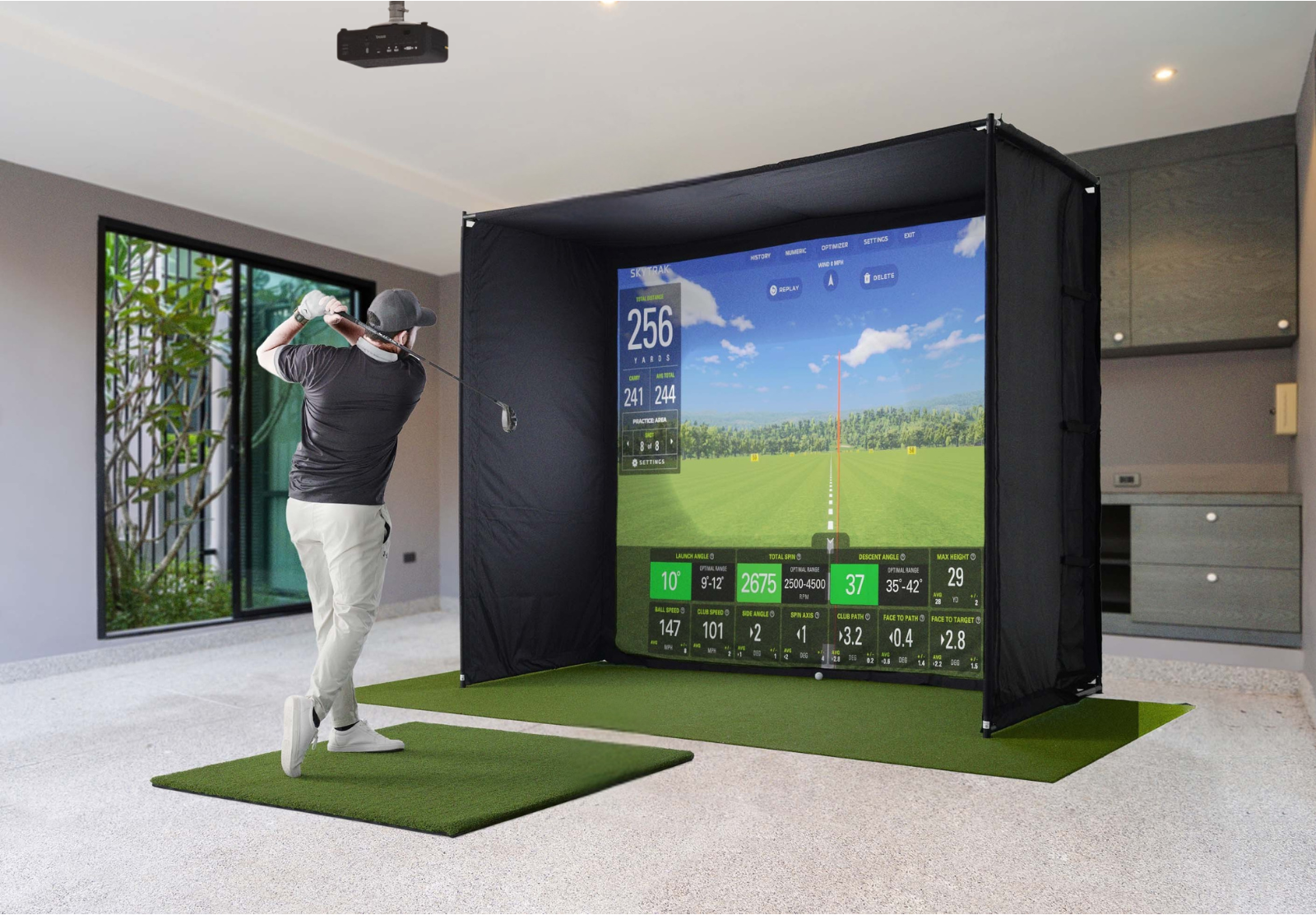 Simulator Package 12' 4K (Floor Launch Monitor)