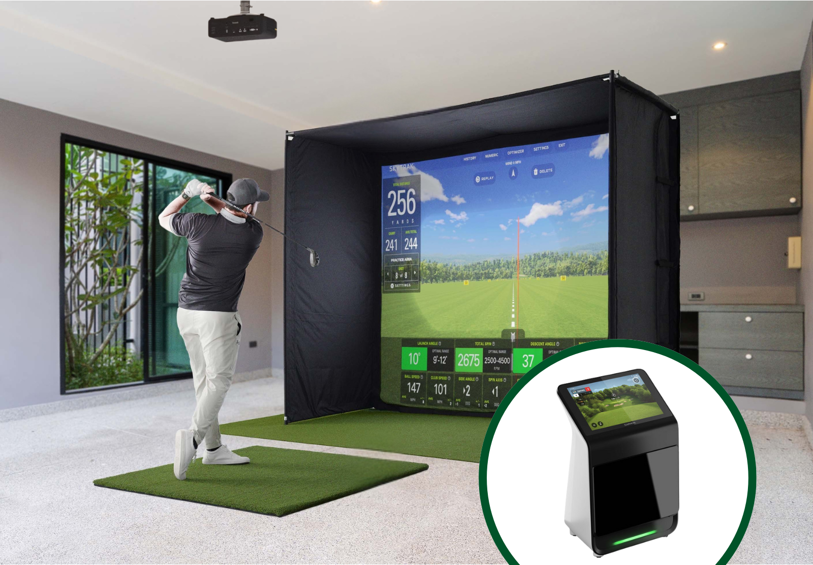 Simulator Package 12' 4K (Floor Launch Monitor)