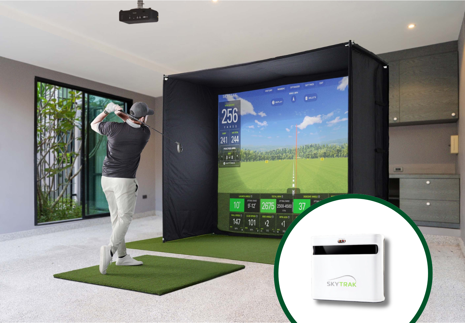 Simulator Package 12' 4K (Floor Launch Monitor)